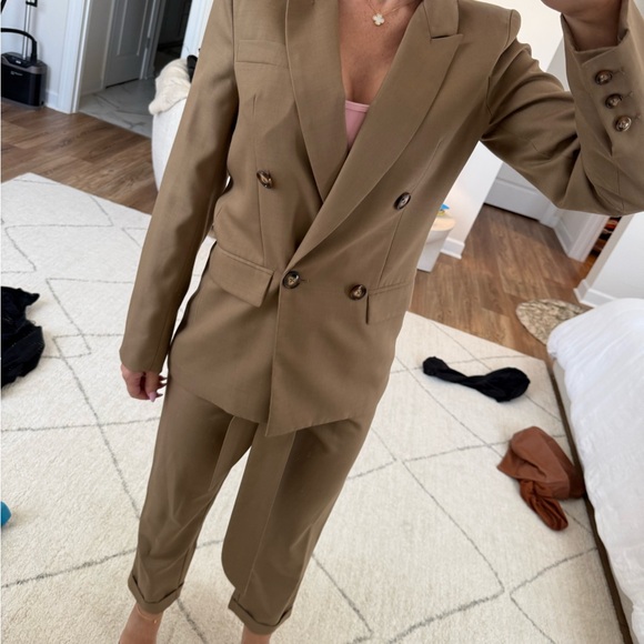 Reformation Brown Pantsuit
